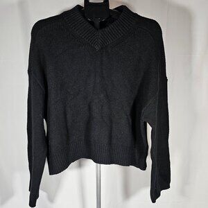 Gap Womens CashSoft Shaker Stitch Relaxed Sweater Black Size Medium NWT